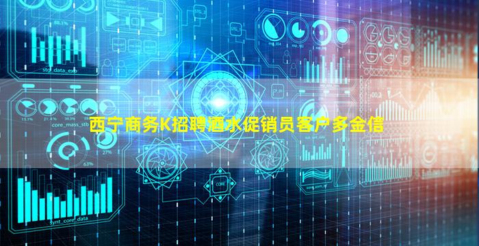 西宁商务K招聘酒水促销员客户多金信